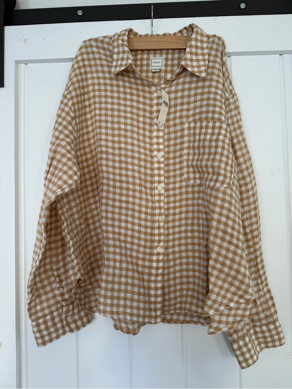 NWT Anthropologie Gingham Button-Up Shirt